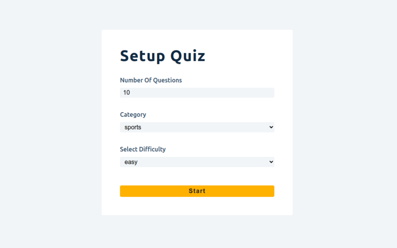 Quiz - Setup